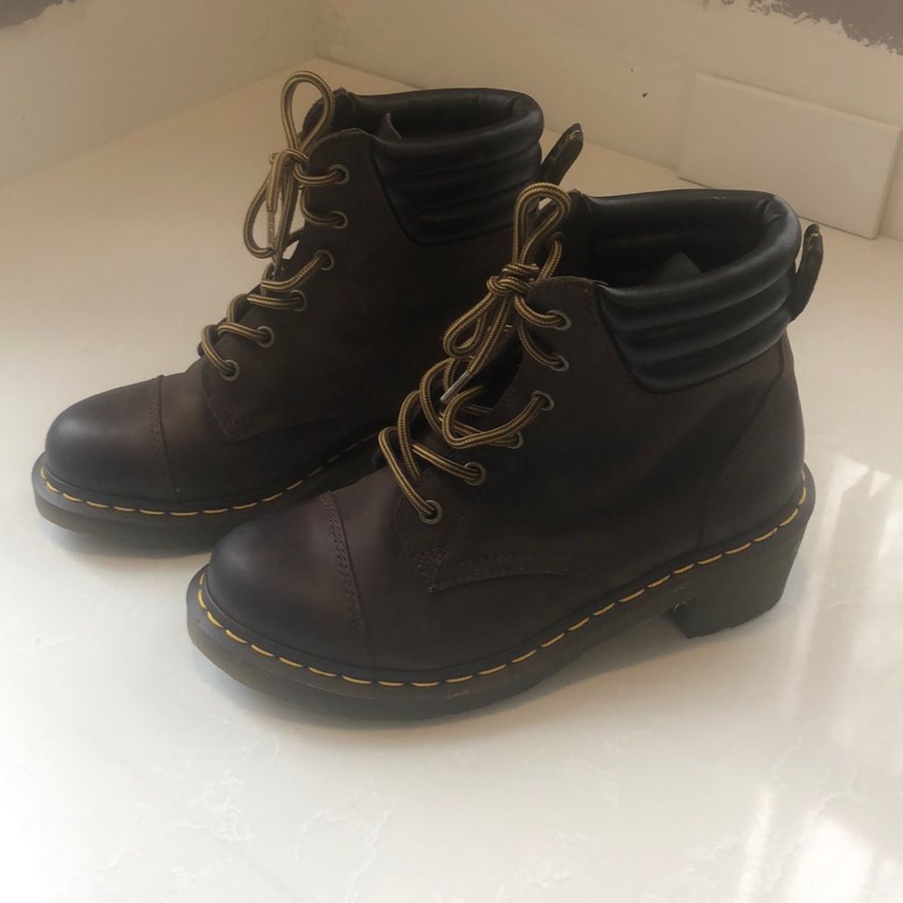 Brown Dr. Martens boots